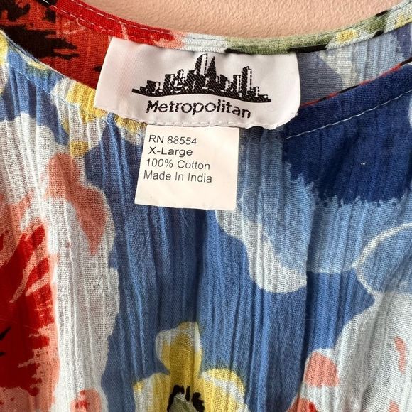 Vintage Indian cotton tropical dress - Picture 2 of 6